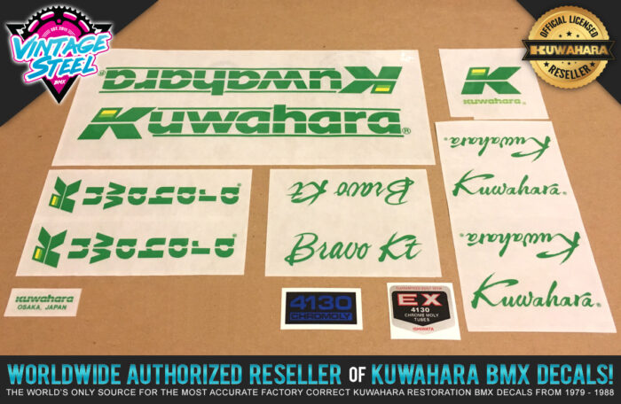 Factory Correct 1986 Kuwahara Bravo KT BMX Decal Stickers