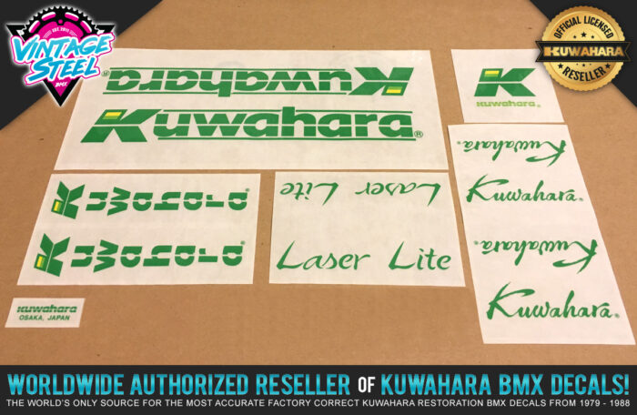 Factory Correct 1985-1986 Kuwahara Laser-Lite BMX Decal Stickers
