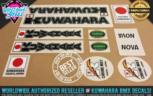 Factory Correct 1983-1984 Kuwahara Nova BMX Decal Stickers
