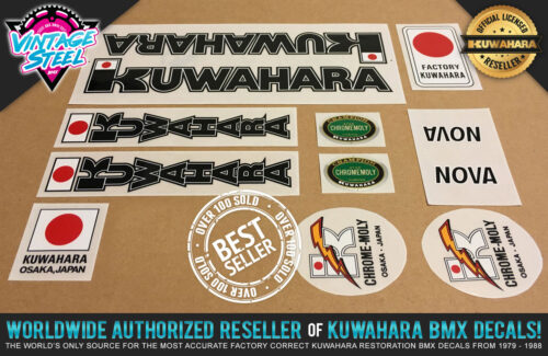 Factory Correct 1983-1984 Kuwahara Nova BMX Decal Stickers