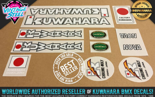 Factory Correct 1983-1984 Kuwahara Nova BMX Decal Stickers