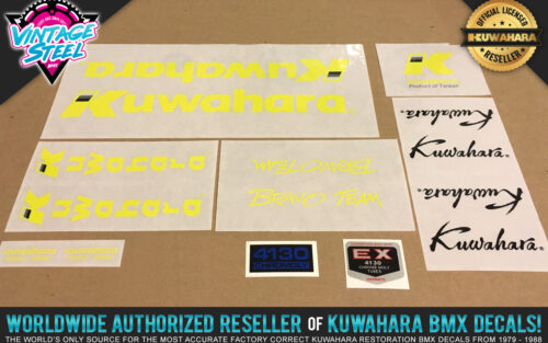 Factory Correct 1987 Kuwahara Bravo Team BMX Decal Stickers