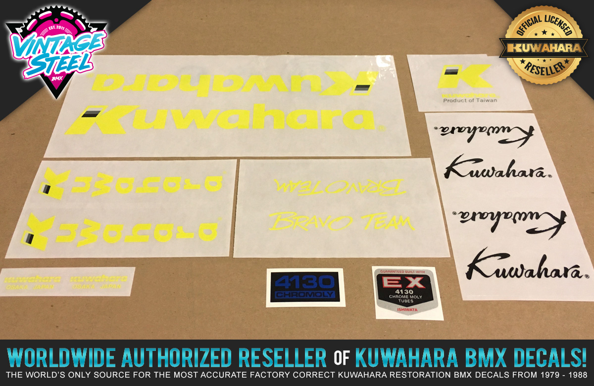 thumbnail image 2 of Official Kuwahara BRAVO KT BMX Decal Set – 1986 Model, All Colors – Licensed Product 2 of 6