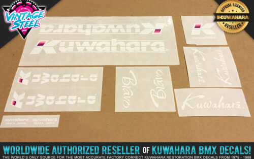 Factory Correct 1984-1985 Kuwahara Bravo BMX Decal Stickers