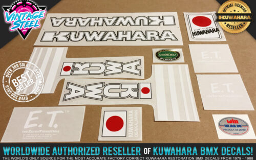 Factory Correct 1982 Kuwahara E.T. BMX Decal Stickers