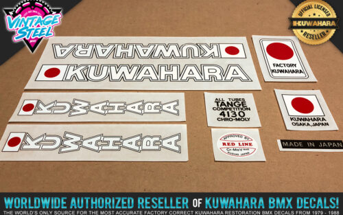 Factory Correct 1980-1981 Kuwahara Early KZ BMX Decal Stickers