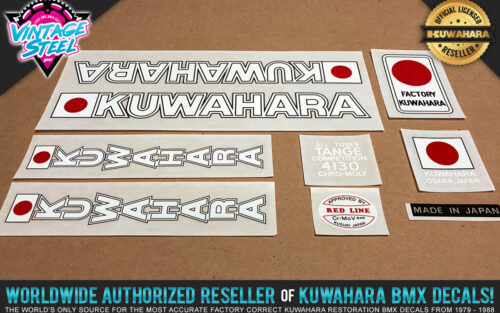 Factory Correct 1980-1981 Kuwahara Early KZ BMX Decal Stickers