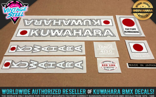 Factory Correct 1980-1981 Kuwahara Early KZ BMX Decal Stickers