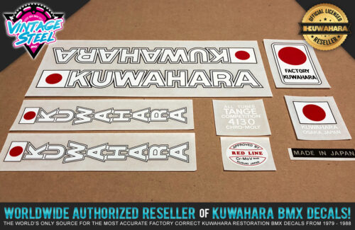 Factory Correct 1980-1981 Kuwahara Early KZ BMX Decal Stickers