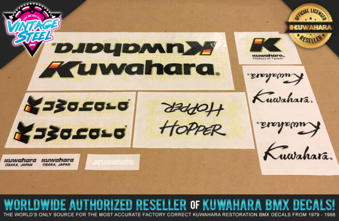 Factory Correct 1987 Kuwahara Hopper BMX Decal Stickers