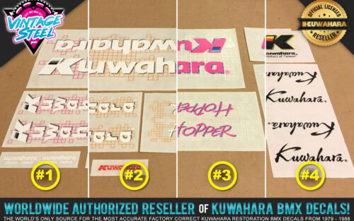 Factory Correct 1987 Kuwahara Hopper BMX Decal Stickers
