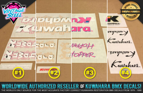 Factory Correct 1987 Kuwahara Hopper BMX Decal Stickers