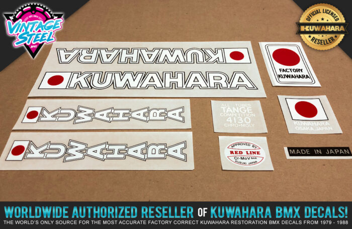 Factory Correct 1979-1980 Kuwahara KE BMX Decal Stickers