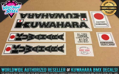 Factory Correct 1983 Kuwahara KZ BMX Decal Stickers
