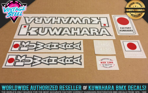 Factory Correct 1983 Kuwahara KZ BMX Decal Stickers