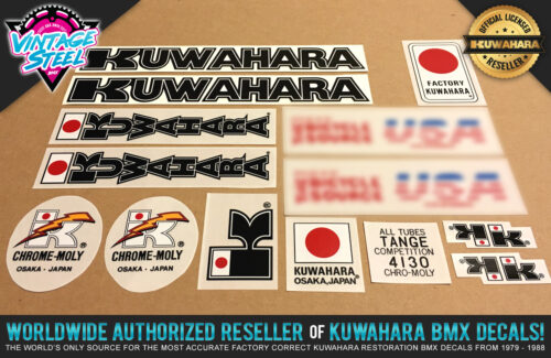 Factory Correct 1984-1985 Kuwahara Exhibitionist BMX Decal Stickers