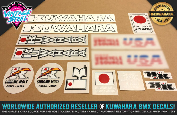 Factory Correct 1984 Kuwahara Exhibitionist BMX Decal Stickers