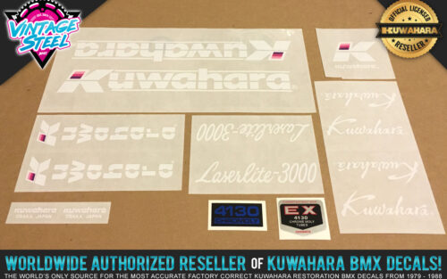 Factory Correct 1986-1987 Kuwahara Laserlite-3000 BMX Decal Stickers