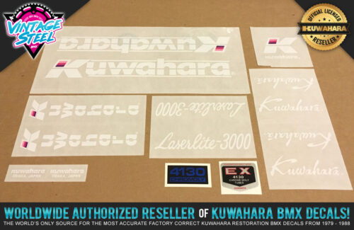 Factory Correct 1986-1987 Kuwahara Laserlite-3000 BMX Decal Stickers