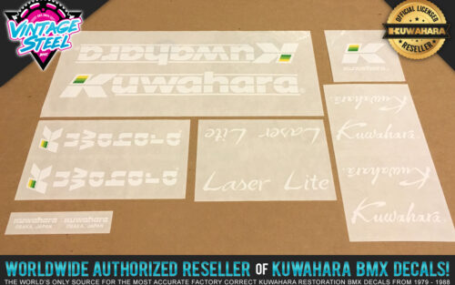 Factory Correct 1985-1986 Kuwahara Laser-Lite BMX Decal Stickers