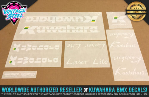 Factory Correct 1985-1986 Kuwahara Laser-Lite BMX Decal Stickers