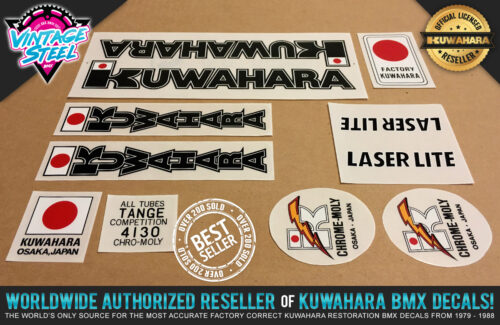 Factory Correct 1982 Kuwahara Laserlite BMX Decal Stickers