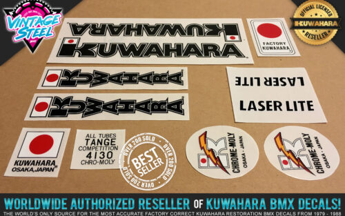 Factory Correct 1983-1984 Kuwahara Laserlite BMX Decal Stickers