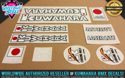 Factory Correct 1982 Kuwahara Laserlite BMX Decal Stickers