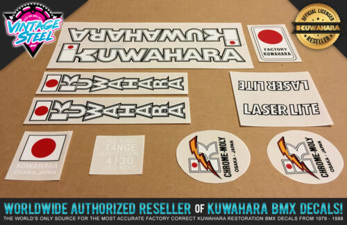 Factory Correct 1982 Kuwahara Laserlite BMX Decal Stickers