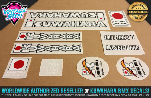Factory Correct 1983-1984 Kuwahara Laserlite BMX Decal Stickers