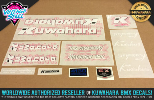 Factory Correct 1987 Kuwahara Magician EX BMX Decal Stickers