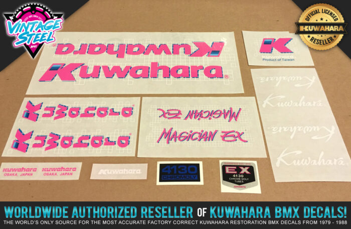 Factory Correct 1987 Kuwahara Magician EX BMX Decal Stickers
