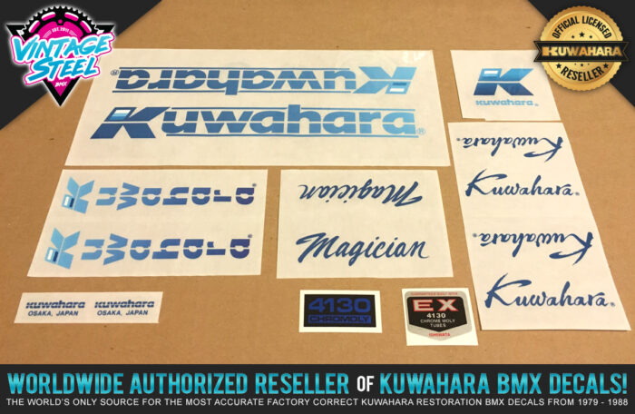 Factory Correct 1986 Kuwahara Magician BMX Decal Stickers