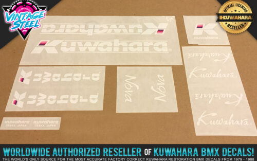 Factory Correct 1985-1986 Kuwahara Nova BMX Decal Stickers