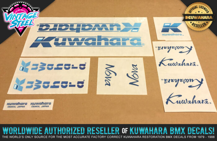 Factory Correct 1985-1986 Kuwahara Nova BMX Decal Stickers