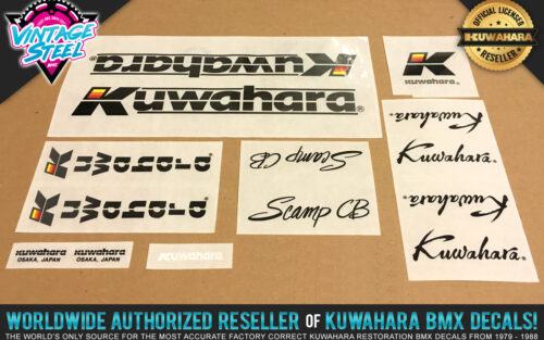 Factory Correct 1985-1986 Kuwahara Scamp CB BMX Decal Stickers