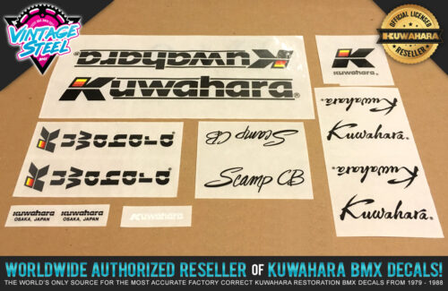 Factory Correct 1985-1986 Kuwahara Scamp CB BMX Decal Stickers