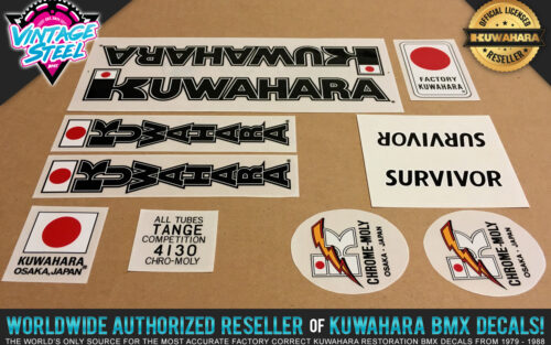 Factory Correct 1983-1984 Kuwahara Survivor BMX Decal Stickers