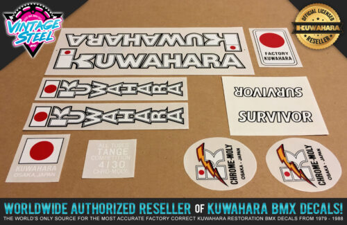 Factory Correct 1982 Kuwahara Survivor BMX Decal Stickers