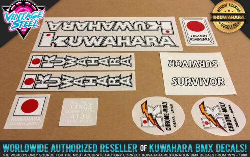 Factory Correct 1983-1984 Kuwahara Survivor BMX Decal Stickers