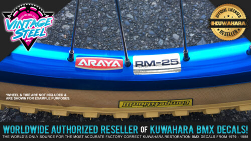 Factory Correct Araya RM-25 Rim & Wheel BMX Decal Stickers