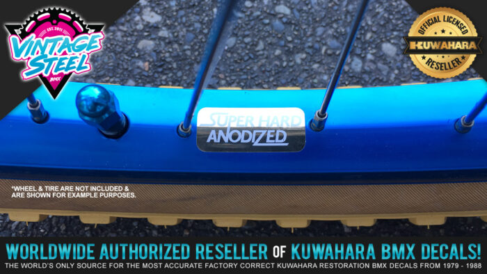 Factory Correct Araya Super Anodized Rim & Wheel BMX Decal Stickers