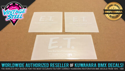 Factory Correct Kuwahara E.T. BMX Decal Stickers