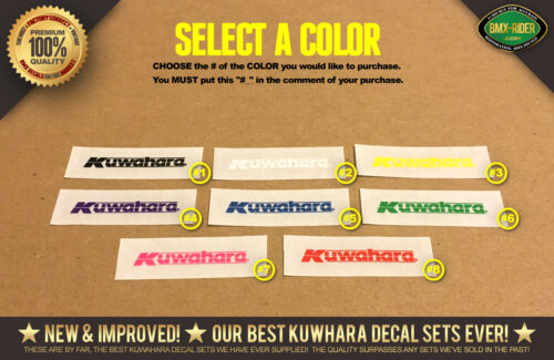 Factory Correct Kuwahara Stem BMX Decal Stickers