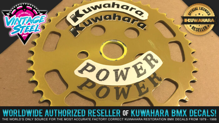 Factory Correct Kuwahara Power Chain Ring BMX Decal Stickers