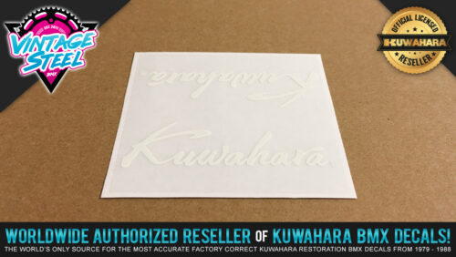 Factory Correct Kuwahara Script BMX Handlebar & Seat Post Decal Stickers