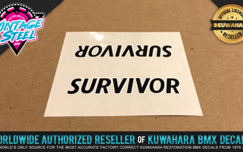 Factory Correct Kuwahara Survivor Top Tube BMX Decal Stickers