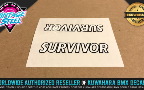 Factory Correct Kuwahara Survivor Top Tube BMX Decal Stickers