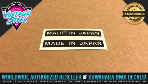 Factory Correct Kuwahara Made In Japan Decal Stickers