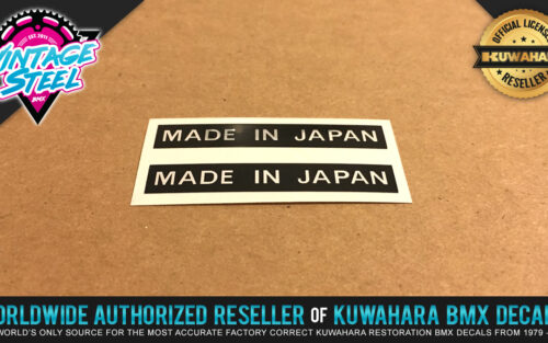 Factory Correct Kuwahara Made In Japan Decal Stickers